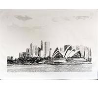Half a Donkey Sydney Opera House and Skyline Cotton Tea Towel