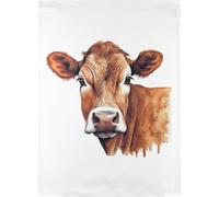 Half a Donkey The Big Cow Face large cotton tea towel