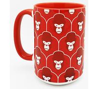 Half a Donkey The Big Gorilla Extra Large Ceramic Mug with Red Inner and Handle 450ml (15.8oz)