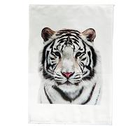 Half a Donkey The Big White Tiger Large Cotton Tea Towel