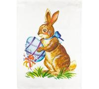 Half a Donkey The Easter Bunny large cotton tea towel