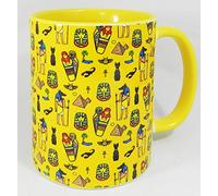 Half a Donkey The Egyptian Addiction Ceramic Mug with Yellow Glazed Handle and Inner
