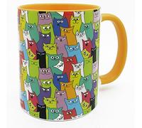 Half a Donkey The Funny Cat Collection Mug with Yellow Inner and Handle