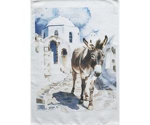Half a Donkey The Gr onkey large cotton tea towel