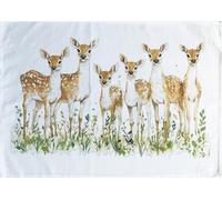 Half a Donkey The Herd of Deer large cotton tea towel