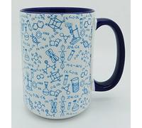 Half a Donkey The Organic Chemistry Laboratory Extra Large Mug with a Blue Inner and Large Handle