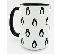 Half a Donkey The Penguin Extra Large Mug with Large Black Glazed Handle and Inner 450ml Ceramic