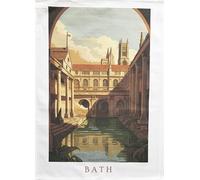 Half a Donkey The Roman Baths large cotton tea towel