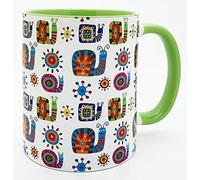 Half a Donkey The Snail Trail Ceramic Mug with Green Inner and Handle 310ml (11oz)