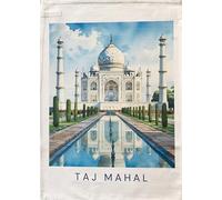 Half a Donkey The Taj Mahal large cotton tea towel