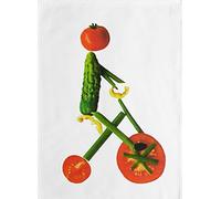 Half a Donkey The Vegetable Man - Large Cotton Tea Towel