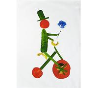Half a Donkey The Vegetable Man - Large Cotton Tea Towel