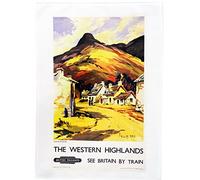 Half a Donkey The Western Highlands - Large Cotton Tea Towel