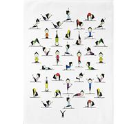 Half a Donkey The Yoga Position Cotton Tea Towel