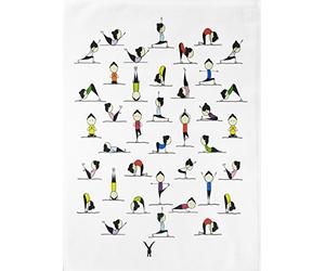 Half a Donkey The Yoga Position Cotton Tea Towel