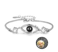 half-acre square pond Custom Bracelets with Picture Inside,Personalized Photo Projection Bracelet,Photo Bracelet with 925 Silver Gift for Partners,Family,Birthday