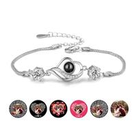 half-acre square pond Custom Bracelets with Picture Inside,Personalized Photo Projection Bracelet,Photo Bracelet with Gift Box for Valentine’s Day,Mother’s Day,Weddings
