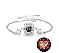 half-acre square pond Custom Bracelets with Picture Inside,Personalized Picture Bracelet Gift for Women,Photo Projection Bracelet with Gift Box