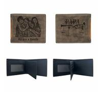 half-acre square pond Men's Custom Wallets, Personalized Engraved Photo Wallets, Customizable Photos and Text, Birthday Gifts for Father, Boyfriend, Husband