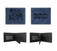 half-acre square pond Men's Custom Wallets, Personalized Engraved Photo Wallets, Customizable Photos and Text, Birthday Gifts for Father, Boyfriend, Husband