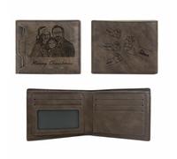 half-acre square pond Men's Custom Wallets, Personalized Engraved Photo Wallets, Customizable Photos and Text, Birthday Gifts for Father, Boyfriend, Husband