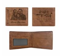 half-acre square pond Men's Custom Wallets, Personalized Engraved Photo Wallets, Customizable Photos and Text, Birthday Gifts for Father, Boyfriend, Husband