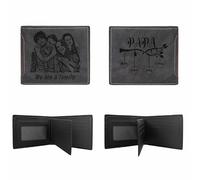 half-acre square pond Men's Custom Wallets, Personalized Engraved Photo Wallets, Customizable Photos and Text, Birthday Gifts for Father, Boyfriend, Husband