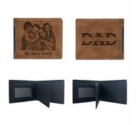 half-acre square pond Men's Custom Wallets, Personalized Engraved Photo Wallets, Customizable Photos and Text, Birthday Gifts for Father, Boyfriend, Husband