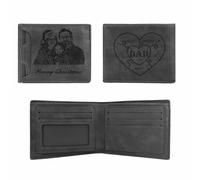 half-acre square pond Men's Custom Wallets, Personalized Engraved Photo Wallets, Customizable Photos and Text, Birthday Gifts for Father, Boyfriend, Husband