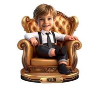 half-acre square pond Personalized Cartoon Photo Ornaments, Customizable With Photos and Names, 2D Cartoon Style Acrylic Desktop Ornament, Home Decor Suitable for Birthday