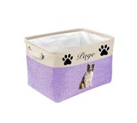 half-acre square pond Personalized Pet Toy Storage Box, Customizable Cat and Dog Names and Photos, Foldable Pet Storage Box with Handle, Suitable for Toys, Clothing, Blankets