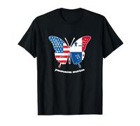 Half American And Panamanian Panama Usa Flag Girl Women Cute T-Shirt