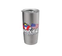 Half American Half Antiguan Perfection USA Antigua Pride Stainless Steel Insulated Tumbler
