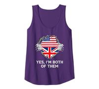 Half American Half British USA England Flag Mens Womens Tank Top