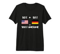 Half American Half German Half German Half American Flag Premium T-Shirt
