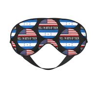 Half American Half Honduran Flag Eye Mask Sleep Mask Light BlockBlindfold Night Eyes Cover Soft Pressure-Free Eyeshade with Elastic Strap for Home Travel Office Nap Yoga