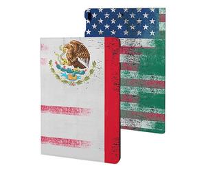 Half American Half Mexican Flag Slim Tablet Cases Compatible with iPad Series Without Pencil Holder Protective Cover Compatible with ipad Pro/ipad Air3(10.5in)