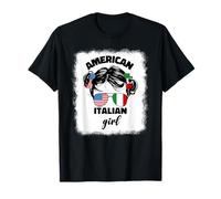Half American Italian America Italy Italia Flag Kids Girl T-Shirt