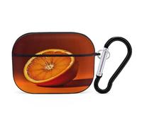 Half an Orange Earbuds Organizer Shockproof Protective Airpods Pro Cover with Carabiner Clip Anti Fall Carrying Earphone Case Cover for Airpods Pro 2nd Generation Black