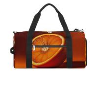 Half An Orange Gym Bag for Men Women Water Resistant Duffle Bag Travel Lightweight Bag for Travel Sports, white, One Size