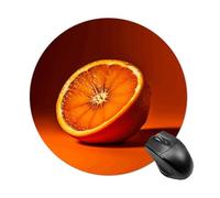 Half an Orange Mouse Pad Funny Round Mousepad Anti-Slip Rubber Mouse Mat Laptop Desk Accessories 7.8 X 7.8 Inch for Office and Home Use