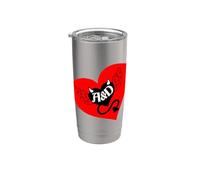 Half Angel & Half Devil Funny Humor Joke Fun Winged Heart Stainless Steel Insulated Tumbler
