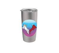 Half Angel Heaven Half Demon Hell Wings Good vs Evil Duality Stainless Steel Insulated Tumbler