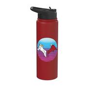Half Angel Heaven Half Demon Hell Wings Good vs Evil Duality Stainless Steel Insulated Water Bottle
