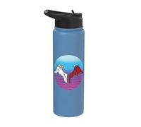 Half Angel Heaven Half Demon Hell Wings Good vs Evil Duality Stainless Steel Insulated Water Bottle