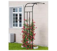 Half-Arch Metal Garden Pergola for Climbing Plants, Elegant Outdoor Structure for Weddings, Events, and Garden Enhancement