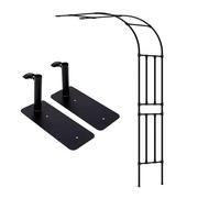 Half-Arch Trellis for Climbing Roses Steel Wall-Mounted Garden Support Outdoor Plant Stand for Vines Perfect for Gardens Patios and Yards