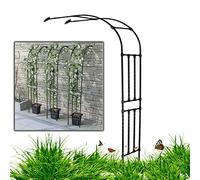 Half Arch Trellis for Garden, Easy to Assemble Wall Mounted Rose Archway Pergola, Perfect for Outdoor Gate Entry Paths