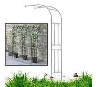 Half Arch Trellis for Garden, Easy to Assemble Wall Mounted Rose Archway Pergola, Perfect for Outdoor Gate Entry Paths