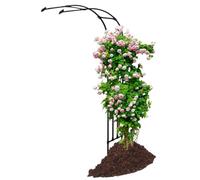 Half Arch Trellis Metal Garden Arch Heavy Duty Wall Trellis for Climbing Plants Vines Wedding Arch for Wedding Bridal Party Elegant Decorations(Black260cm x 240cm/8.5ft x 7.9ft)